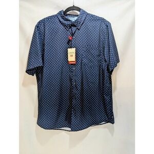 Chaps NWT Everyday Performance Navy Short Sleeve‎ Button Down Shirt XL